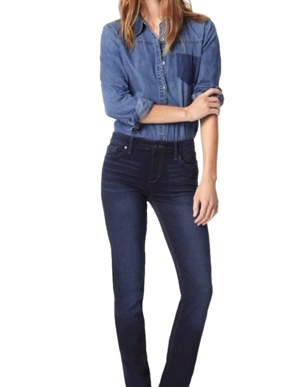 JOE'S JEANS Blue Dark Wash "The Cigarette" Mid Rise Jeans Sz 26